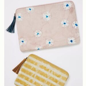 SOLD OUT!!!!🤯🤯ANTHROPOLOGY Shibori LARGE Leather Tech Pouch